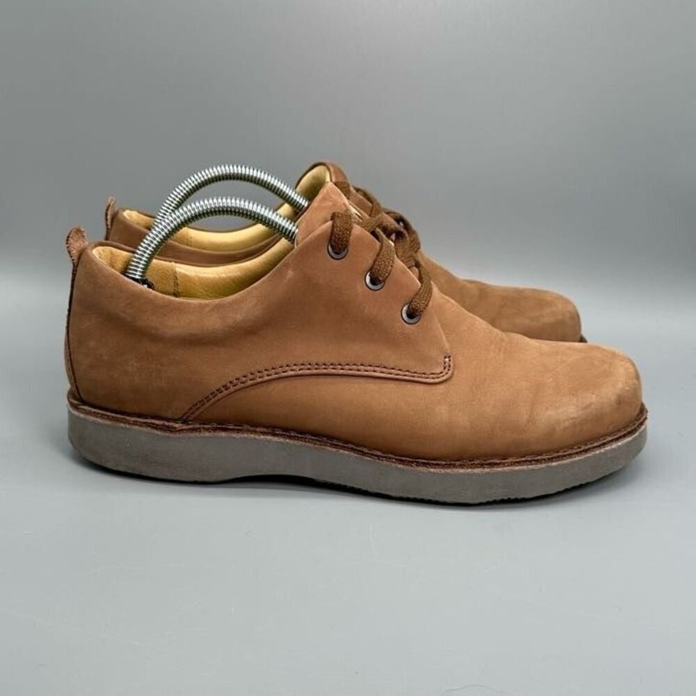 Samuel Hubbard Free Oxford Mens 9.5 Brown Tan Leather Shoes Lace Up Low Sneakers
